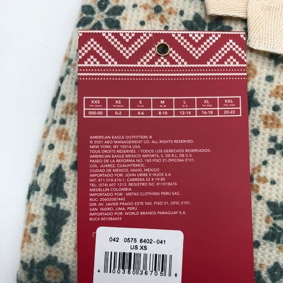 American Eagle Womens Waffle One Piece Pajamas Long-Sleeve Relaxed Fit L - Picture 5 of 5